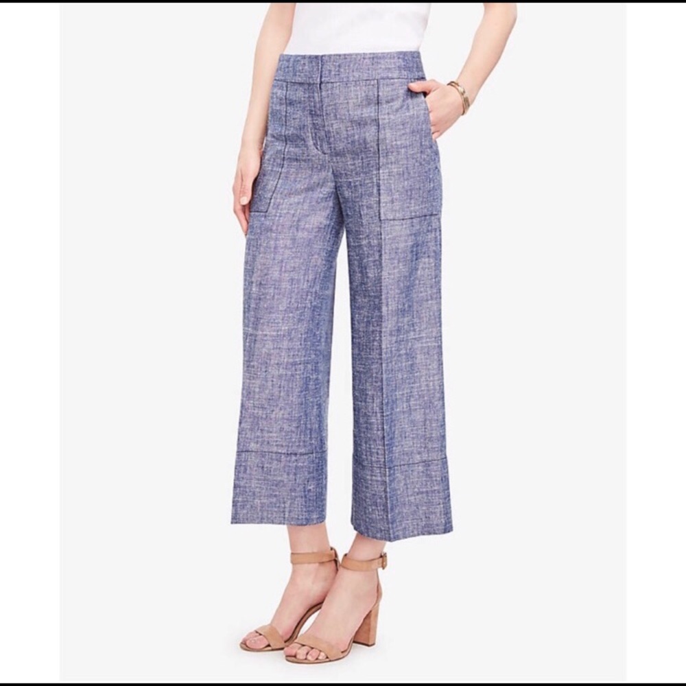 EUC Ann Taylor Petite Chambray Marina Pant